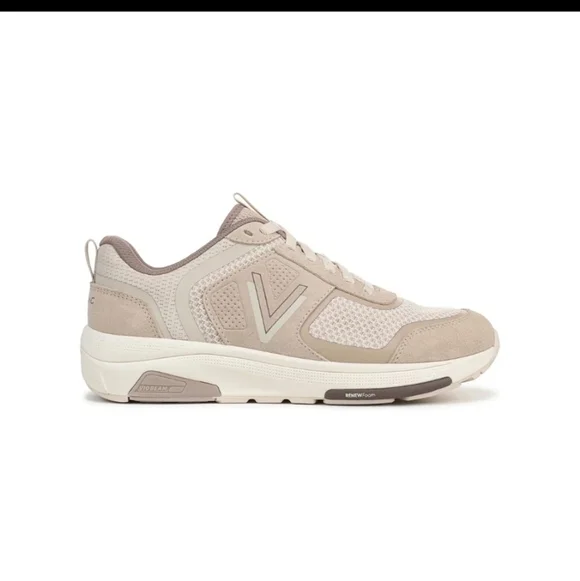 Vionic Women’s Walk Strider Knit Performance Walking Sneaker - Beige - Picture 2 of 9